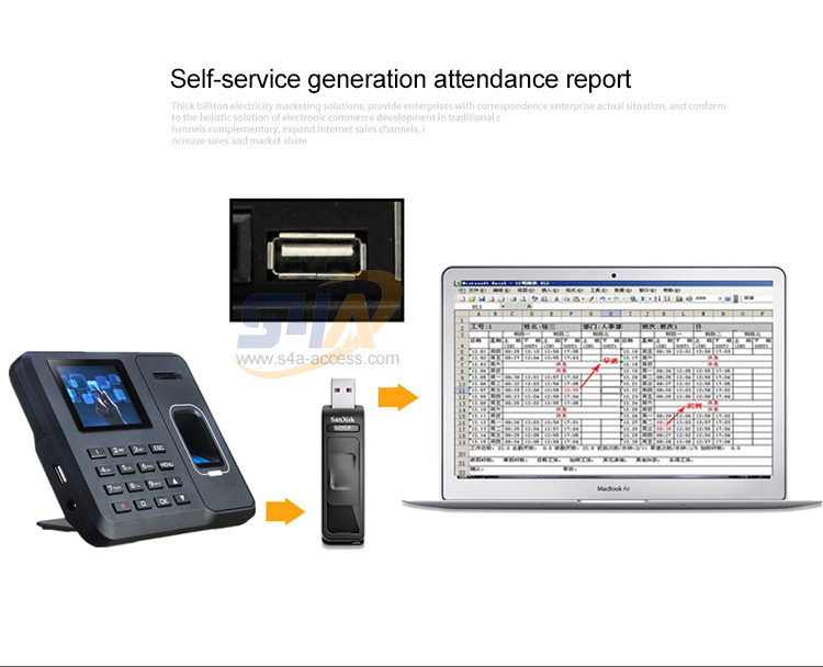 Fingerprint Time Attendance Access Control Integrated Machine-TM1800