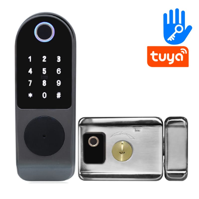 Khi pin của Khóa cửa vân tay Tuya Smart Lock sắp hết, có những phương pháp nhắc nhở nào? Khóa có hỗ trợ sạc khẩn cấp không? Và giao diện sạc khẩn cấp ở đâu?
