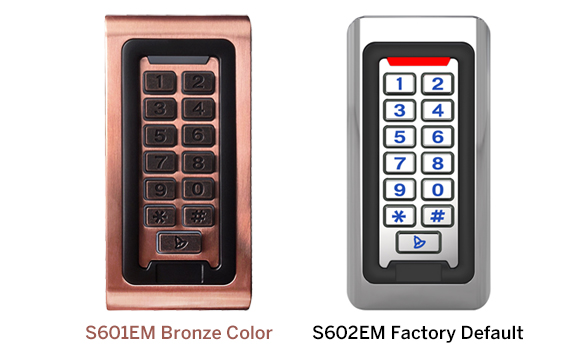  210 cái  S601EM kiểm soát truy cập bàn phím với màu đồng trong hệ thống kiểm soát ra vào